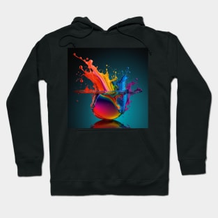 Living Life in Colour Abstract Splash Hoodie